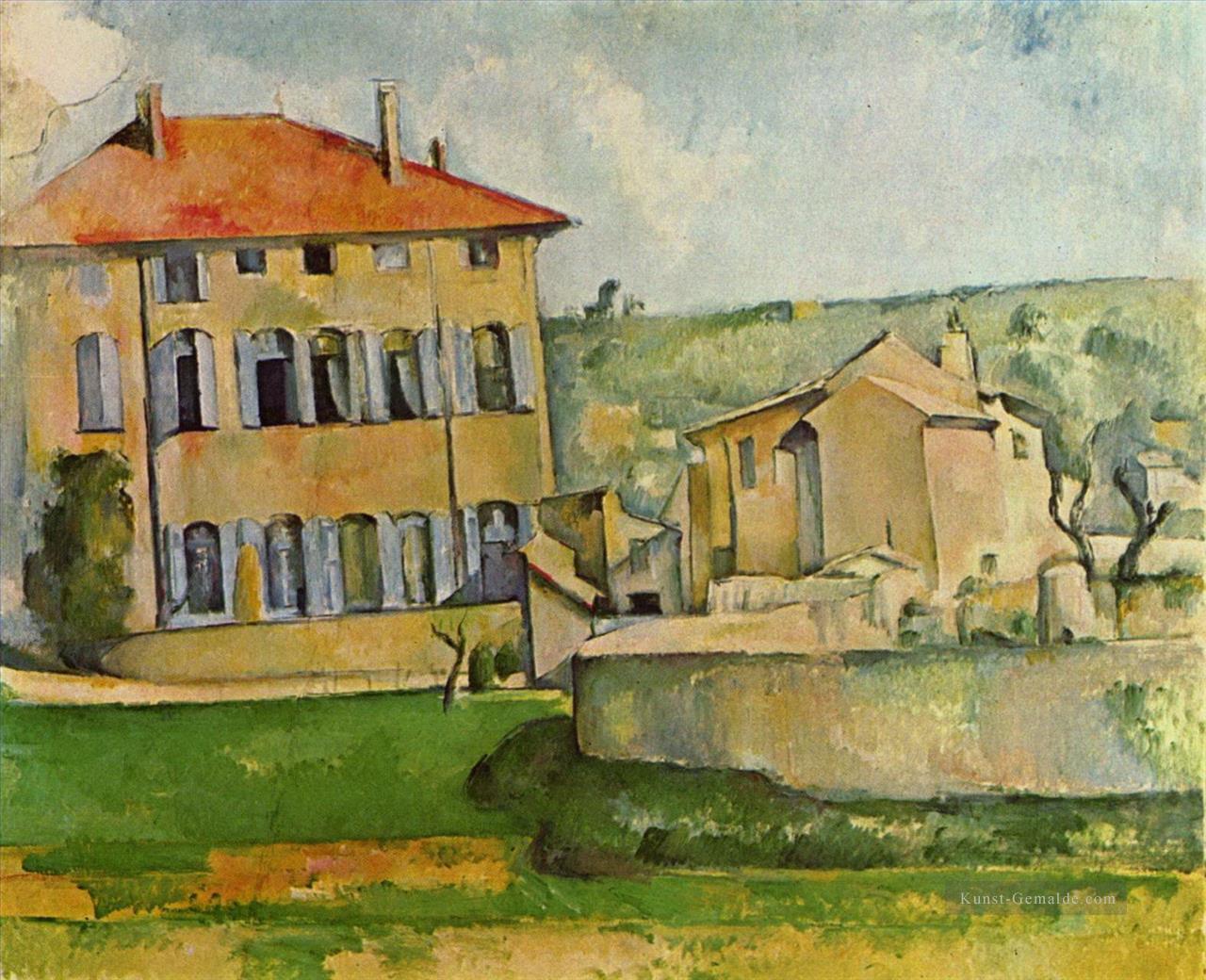 Haus und Hof in Jas de Bouffan Paul Cezanne Szenerie Ölgemälde